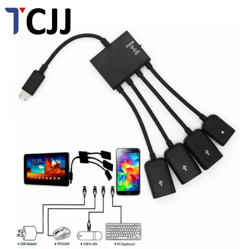 4in1 Micro USB To 2 OTG 4 Port HUB Cable Splitter Micro-USB Type-C Adapter Converter For Tablet Android Phone Mouse Keyboard PC
4in1 Micro USB To 2 OTG 4 Port HUB Cable Splitter Micro-USB Type-C Adapter Converter For Tablet Android Phone Mouse Keyboard PC