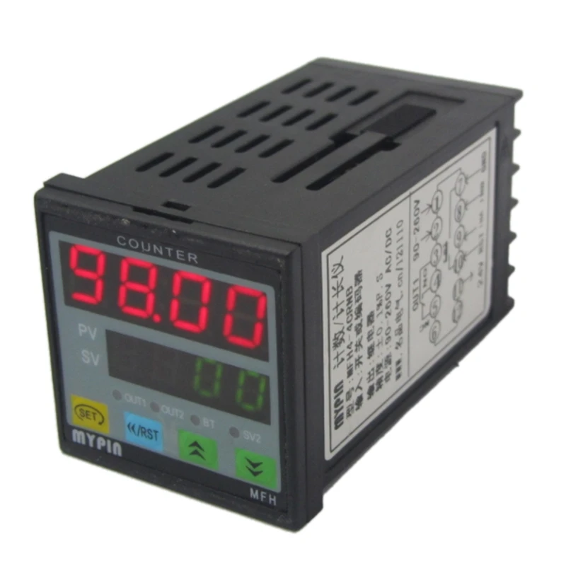 MYPIN 4 Digital Counter Length Counter Length Meter Multi-Functional Intelligent 90-260V AC/DC Preset Relay Output
MYPIN 4 Digital Counter Length Counter Length Meter Multi-Functional Intelligent 90-260V AC/DC Preset Relay Output