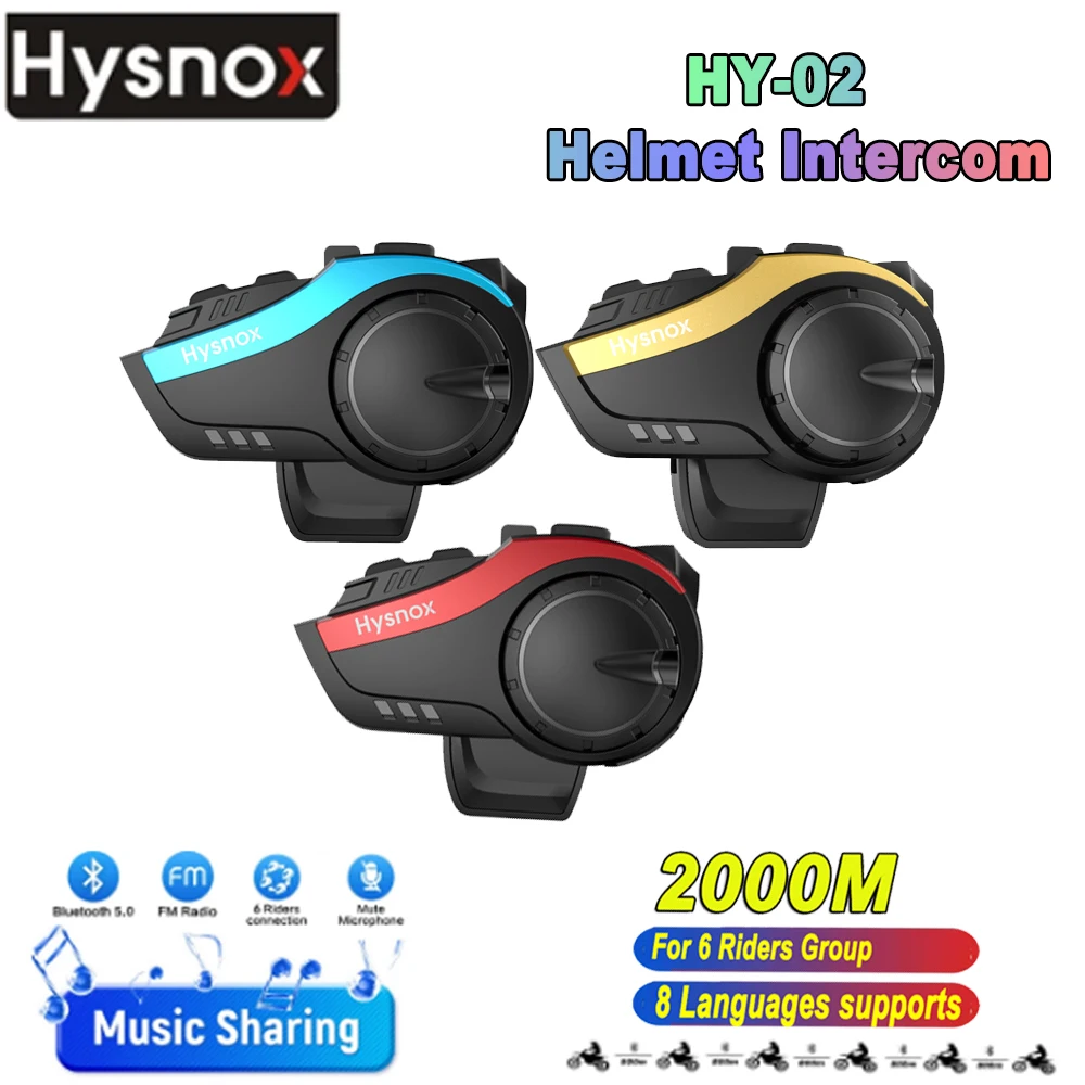 2Pcs Hysnox Motorcycle Helmet Intercom Headset 2000M 6 Riders Bluetooth 5.0 Headset Compatible with Sena Maxto Helmet Headsets
2Pcs Hysnox Motorcycle Helmet Intercom Headset 2000M 6 Riders Bluetooth 5.0 Headset Compatible with Sena Maxto Helmet Headsets