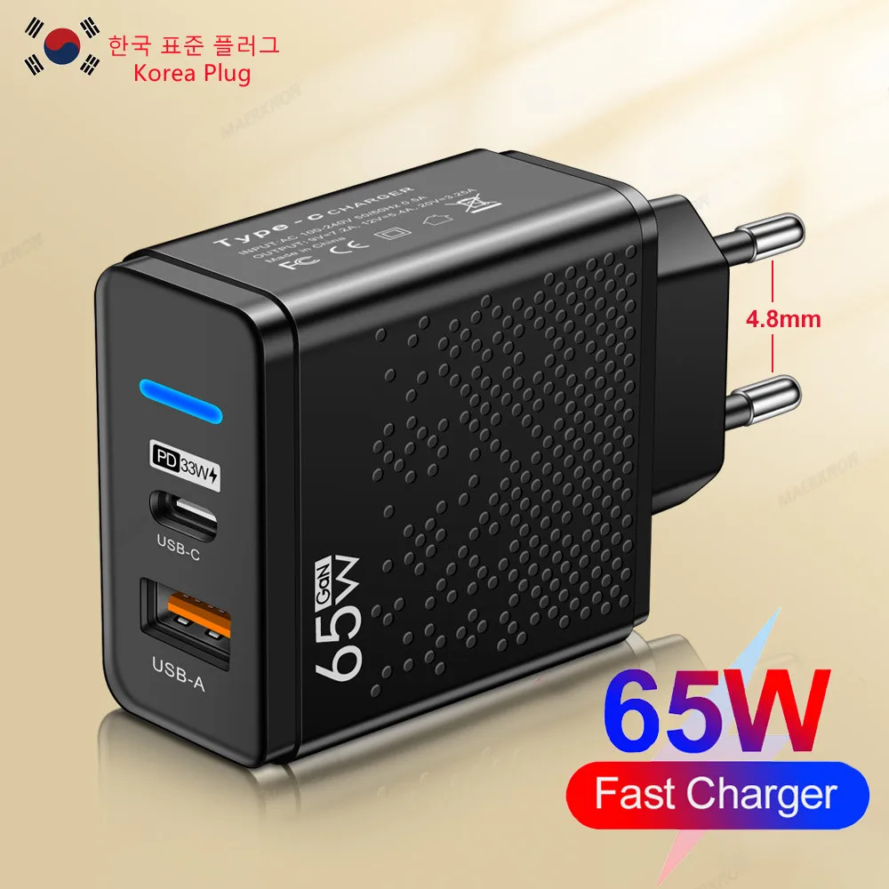 65W GaN USB Charger PD Type C Fast Charging Phone Power Adpater For iPhone 14 13 Xiaomi Samsung Huawei QC 3.0 USB C Wall Charger
65W GaN USB Charger PD Type C Fast Charging Phone Power Adpater For iPhone 14 13 Xiaomi Samsung Huawei QC 3.0 USB C Wall Charger