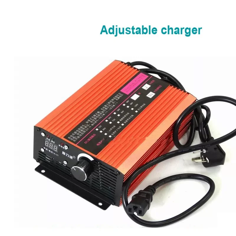 

96v 120v 108v adjustable charger 84V 10A 126V 102.2v 96.6V 5A 116.8V 92.4v 117.6v 134.4v 100.8V for lifepo4 lithium ion battery