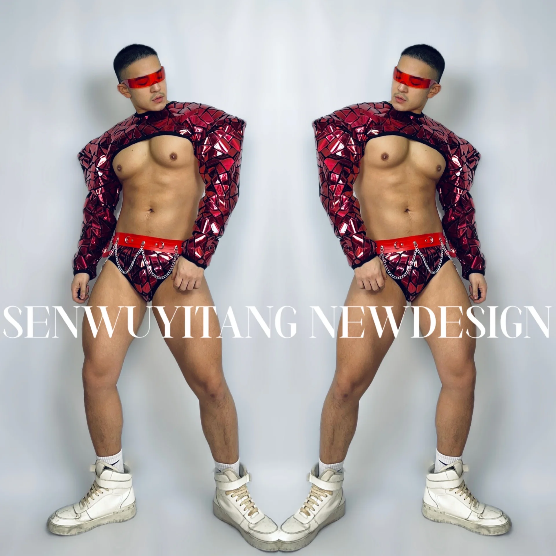 Одежда для баров, ночных клубов, одежда для ГОГО, Сексуальная Красная Наплечная подушка, технология будущего, тематическое зеркало, одежда для представлений
Одежда для баров, ночных клубов, одежда для ГОГО, Сексуальная Красная Наплечная подушка, технология будущего, тематическое зеркало, одежда для представлений