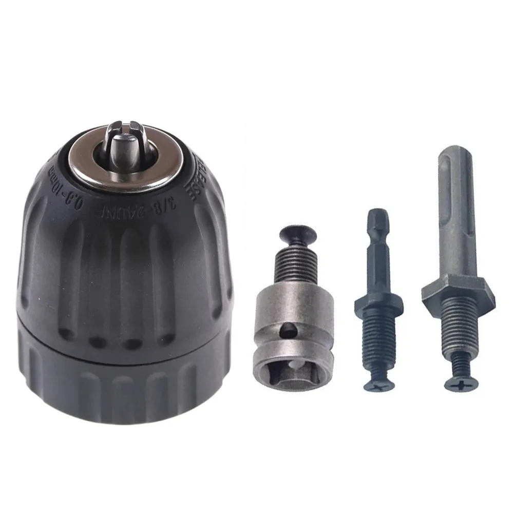 0.8-10mm Electric Drill Chuck Converter 3/8-24UNF Self-Locking Keyless Chuck Connecting Rod Impact Driver Tool Accessories
0.8-10mm Electric Drill Chuck Converter 3/8-24UNF Self-Locking Keyless Chuck Connecting Rod Impact Driver Tool Accessories
