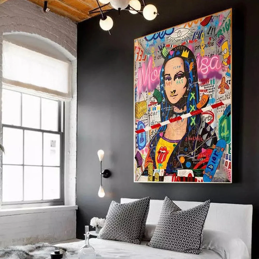 Banksy Graffiti Art Mona Lisa Canvas Painting Abstract Figures Posters and Prints Street Wall Art Picture Home Decor Cuadros
Banksy Graffiti Art Mona Lisa Canvas Painting Abstract Figures Posters and Prints Street Wall Art Picture Home Decor Cuadros