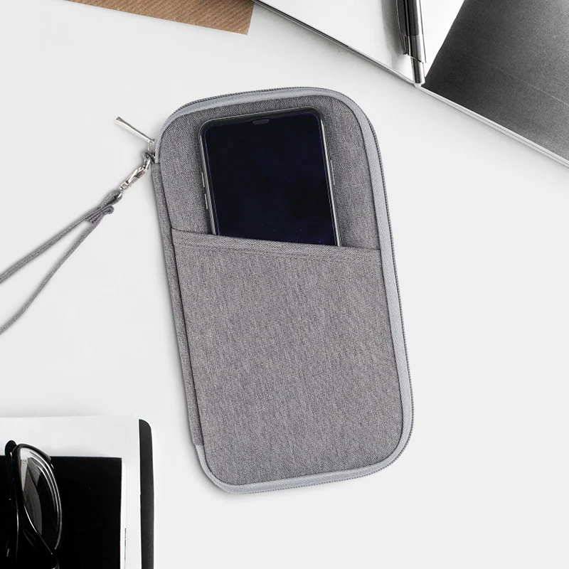 Document Storage Bag Passport Holder Multi-functional Travel Document Holder Wallet Anti-RFID Passport Bag 
Document Storage Bag Passport Holder Multi-functional Travel Document Holder Wallet Anti-RFID Passport Bag
