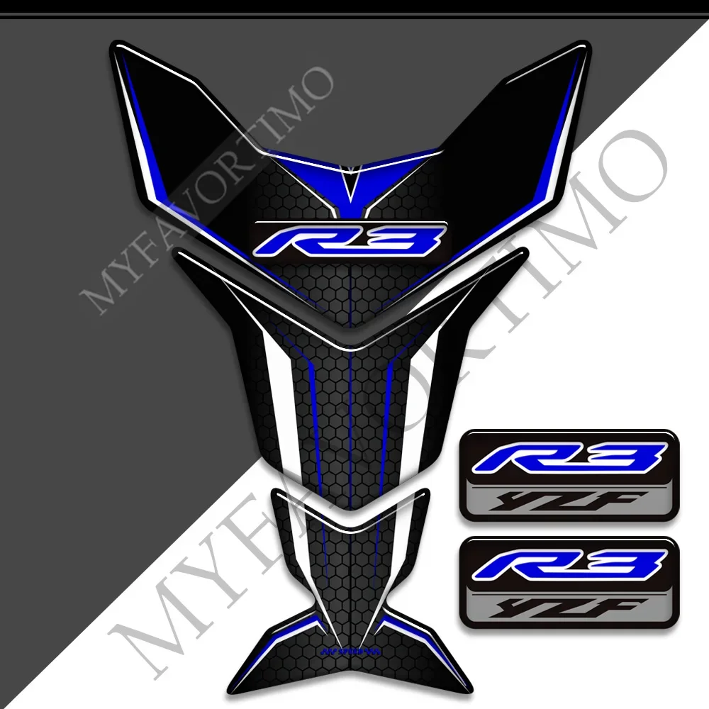 Для YAMAHA YZF R3 YZF-R3 наклейки эмблема логотип накладка на бак защита топлива мотоцикл