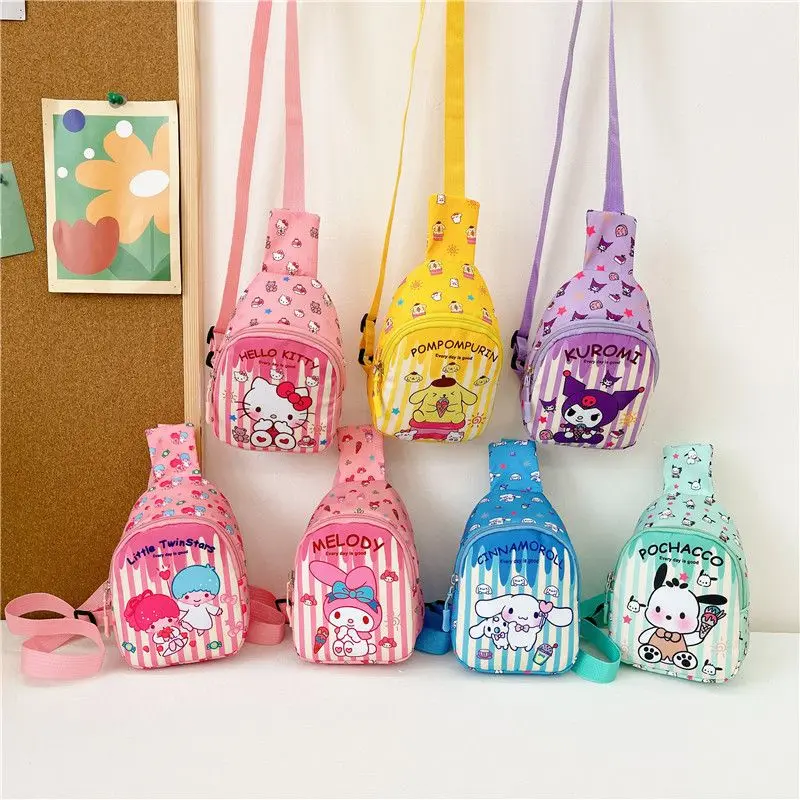 Sanrio Kuromi Hello Kitty Cartoon Children Backpack Pochacco Pom Pom Purin Super Cute New Children Chest Bag Travel Storage Bag
Sanrio Kuromi Hello Kitty Cartoon Children Backpack Pochacco Pom Pom Purin Super Cute New Children Chest Bag Travel Storage Bag