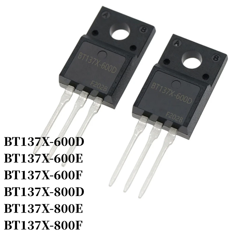 10~500Pcs BT137X-600D BT137X-600E BT137X-600F BT137X-800D BT137X-800E BT137X-800F Thyristor TO-220F 8A 600V/800V DIP Triac 
10~500Pcs BT137X-600D BT137X-600E BT137X-600F BT137X-800D BT137X-800E BT137X-800F Thyristor TO-220F 8A 600V/800V DIP Triac