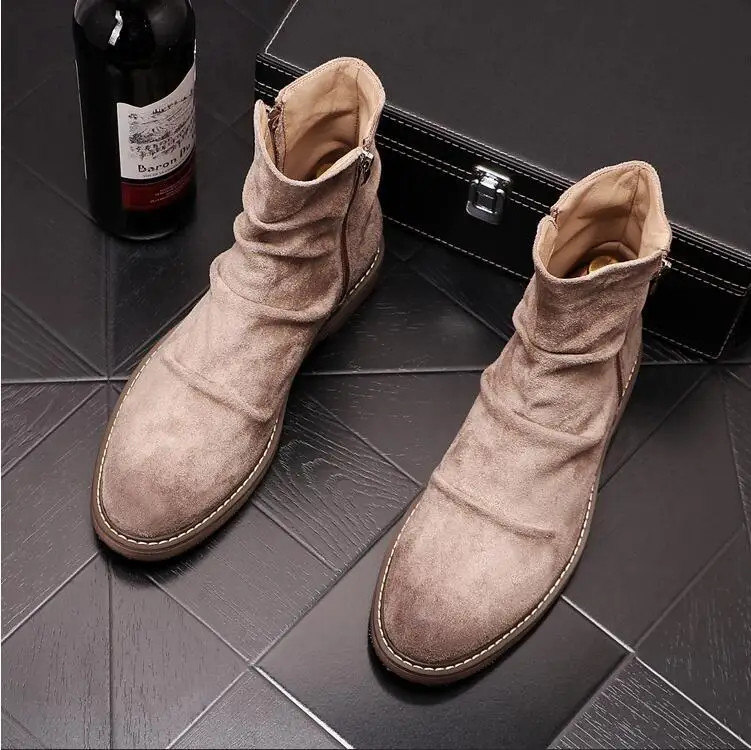 men's fall/winter leather ankle boots Hip hop punk fashion cargo boots men's trend Moccasins men's shoes
men's fall/winter leather ankle boots Hip hop punk fashion cargo boots men's trend Moccasins men's shoes