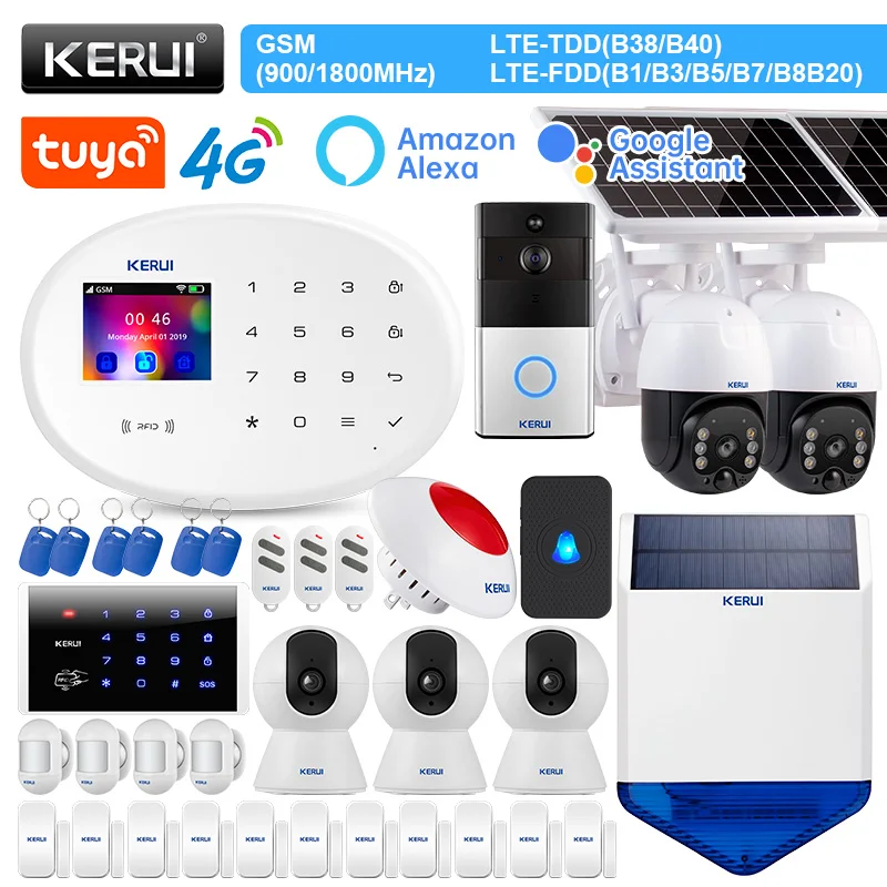 KERUI W204 Сигнализация 4G WIFI GSM Tuya умная беспроводная домашняя сигнализация Поддержка Alexa датчик движения датчик двери Солнечная Сирена камера
KERUI W204 Сигнализация 4G WIFI GSM Tuya умная беспроводная домашняя сигнализация Поддержка Alexa датчик движения датчик двери Солнечная Сирена камера
