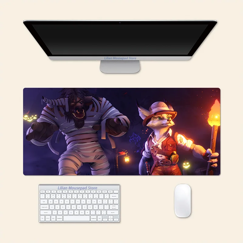 Большой коврик для мыши Furry Kiro Vulpera в стиле аниме игровой офисный креативный