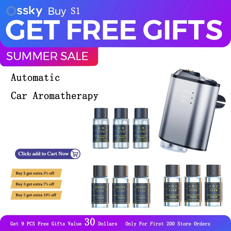 OSSKY S1 Car Aromatherapy Air Freshener Fragrance for Mini Reuse Car Charge Auto Release Car Liquid Perfume Car Accessories for 
OSSKY S1 Car Aromatherapy Air Freshener Fragrance for Mini Reuse Car Charge Auto Release Car Liquid Perfume Car Accessories for