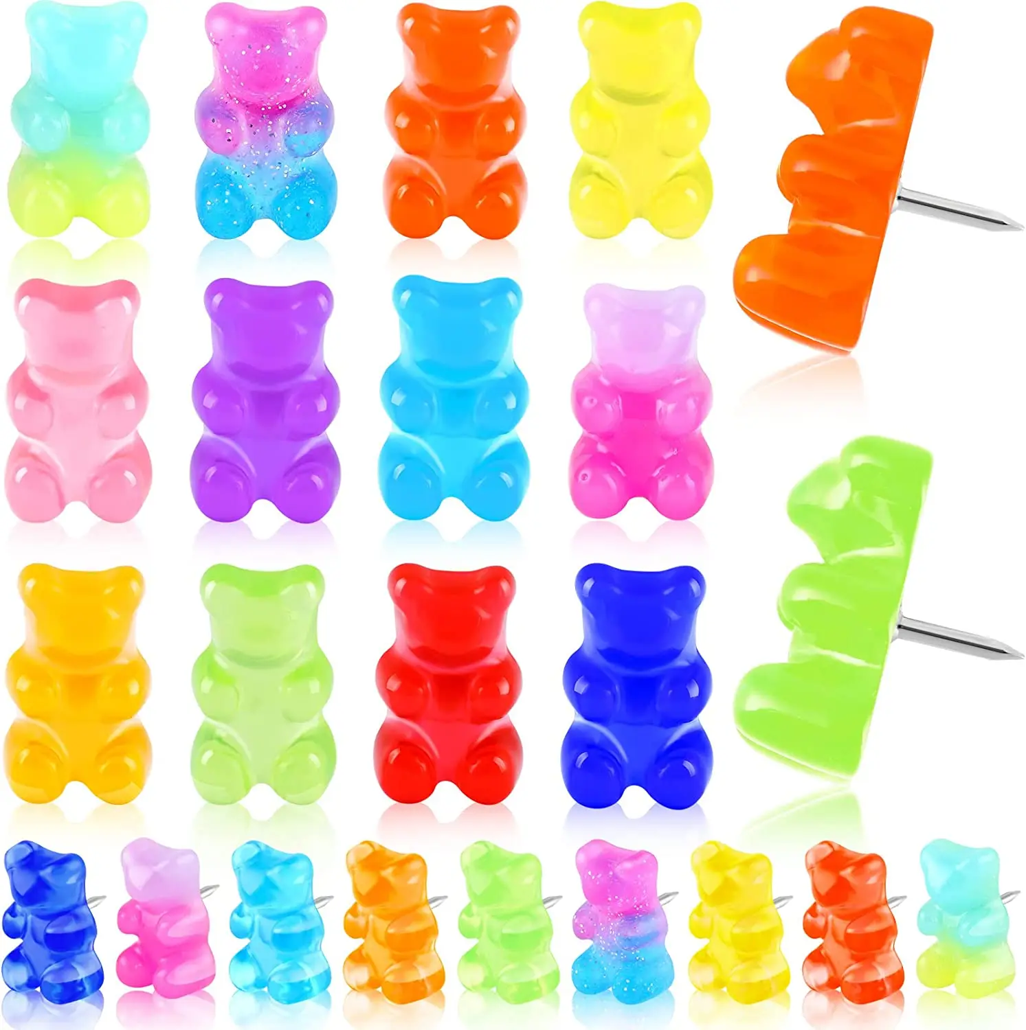 40PCS Push Pins Thumb Tack Bears Push Pins for Cork Board Bears Push Pins Translucent Thumb Tacks Colored Push Pins for Office
40PCS Push Pins Thumb Tack Bears Push Pins for Cork Board Bears Push Pins Translucent Thumb Tacks Colored Push Pins for Office