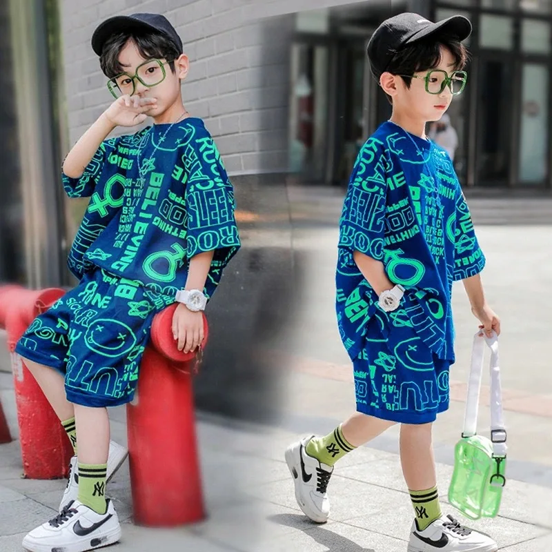 Children Clothes Fashion Summer Baby teenage boy Clothing Boys hiphop korean Casual T-Shirt Shorts 2Pcs/Sets 6 8 10 12 14 years
Children Clothes Fashion Summer Baby teenage boy Clothing Boys hiphop korean Casual T-Shirt Shorts 2Pcs/Sets 6 8 10 12 14 years