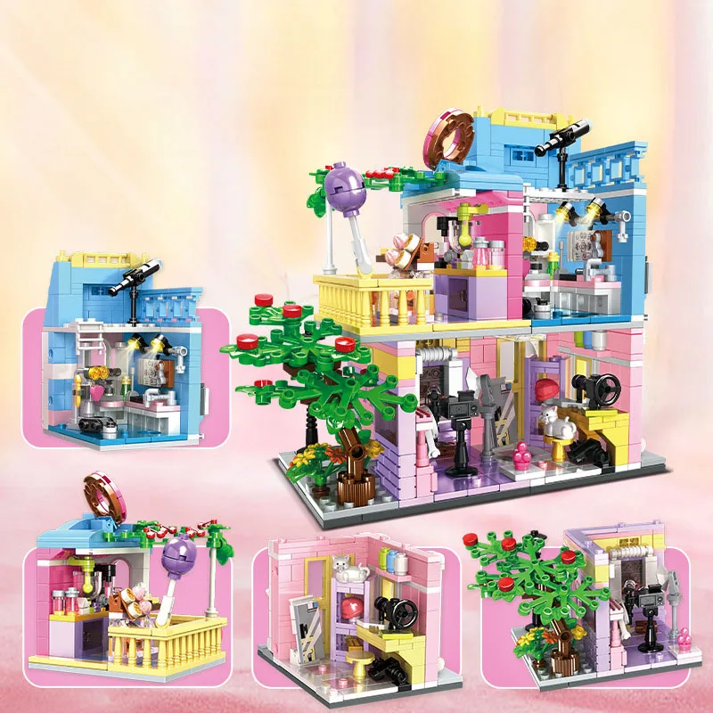 4 в 1 Городской Уличный дом блок DIY цветы пение пекарня текстильная комната здание кирпичные игрушки для девочек детей 
4 в 1 Городской Уличный дом блок DIY цветы пение пекарня текстильная комната здание кирпичные игрушки для девочек детей