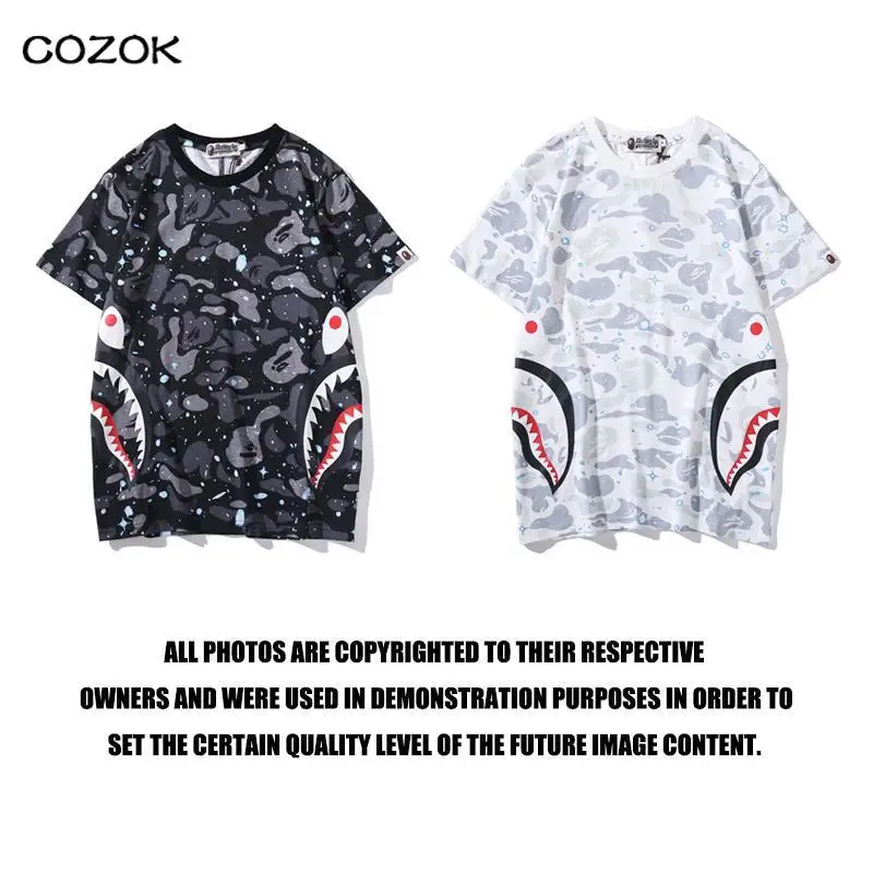 Starry Night Light Short Sleeve Bape Shark Head Men And Women Couple Cotton Camouflage Starry Night Light Short-sleeved T-shirt
Starry Night Light Short Sleeve Bape Shark Head Men And Women Couple Cotton Camouflage Starry Night Light Short-sleeved T-shirt