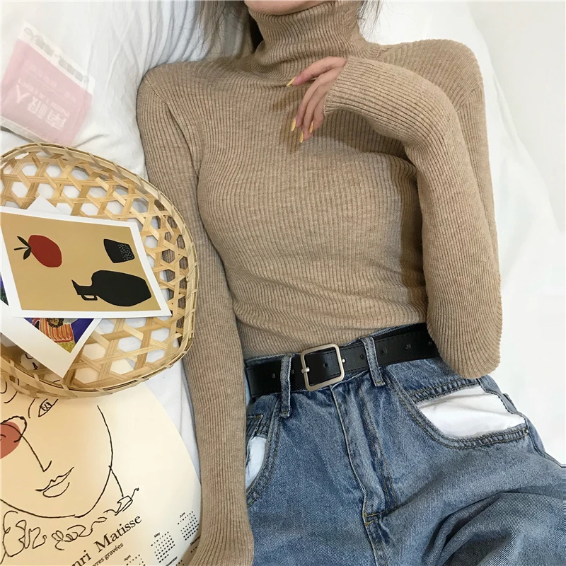 2023 Elegant Turtleneck Sweater Women Autumn Winter Office-lady Elastic Knitted Jumper Casual Solid Female Basic New Tops 28934
2023 Elegant Turtleneck Sweater Women Autumn Winter Office-lady Elastic Knitted Jumper Casual Solid Female Basic New Tops 28934