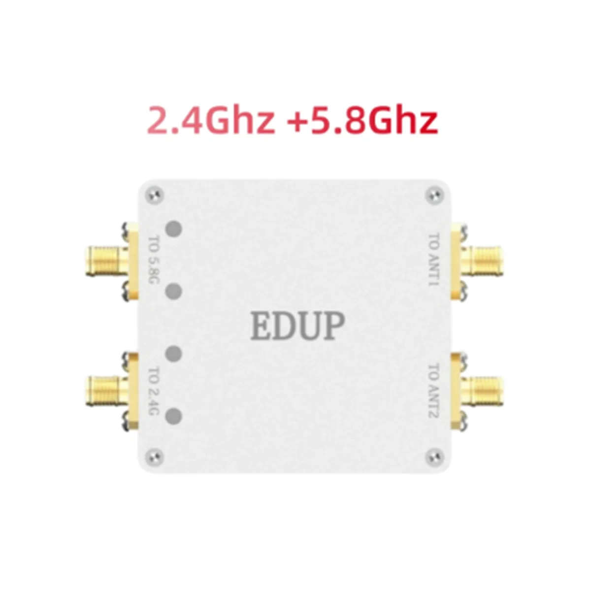 

EDUP Dual 4W Channel Drone Signal Extender 2.4Ghz + 5.8Ghz Wifi Signal Booster Dual Antenna Power Amplifier(2.4+5.8Ghz) EU Plug