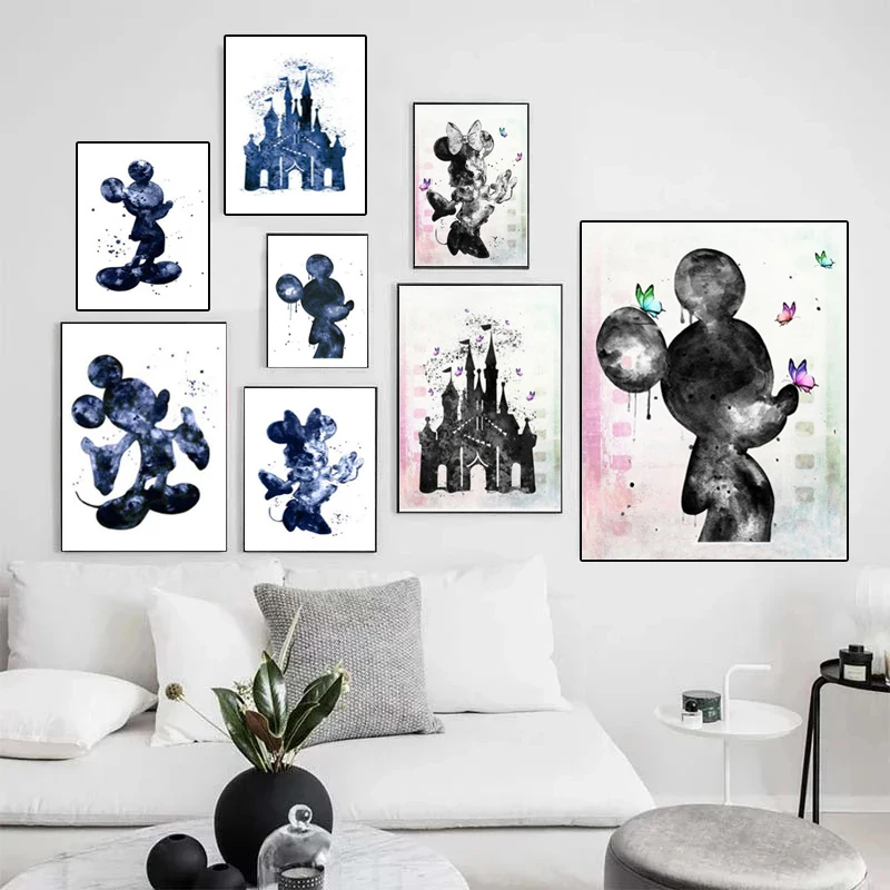 Цифровая картина маслом из мультфильма «Микки и Минни» 
Цифровая картина маслом из мультфильма «Микки и Минни»