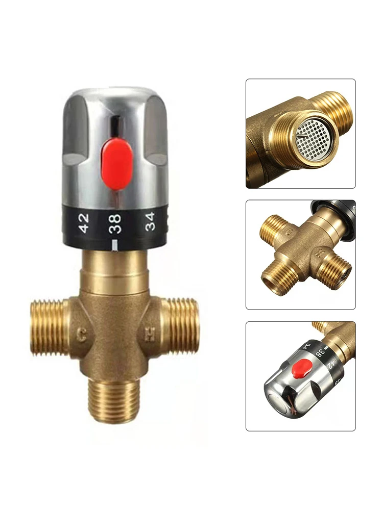 Thermostatic Valve Copper Faucet Water Heater G1/2 Inch DN15 Thermostat Mixing Valve Plumbing For Washbasin Bidet Shower
Thermostatic Valve Copper Faucet Water Heater G1/2 Inch DN15 Thermostat Mixing Valve Plumbing For Washbasin Bidet Shower