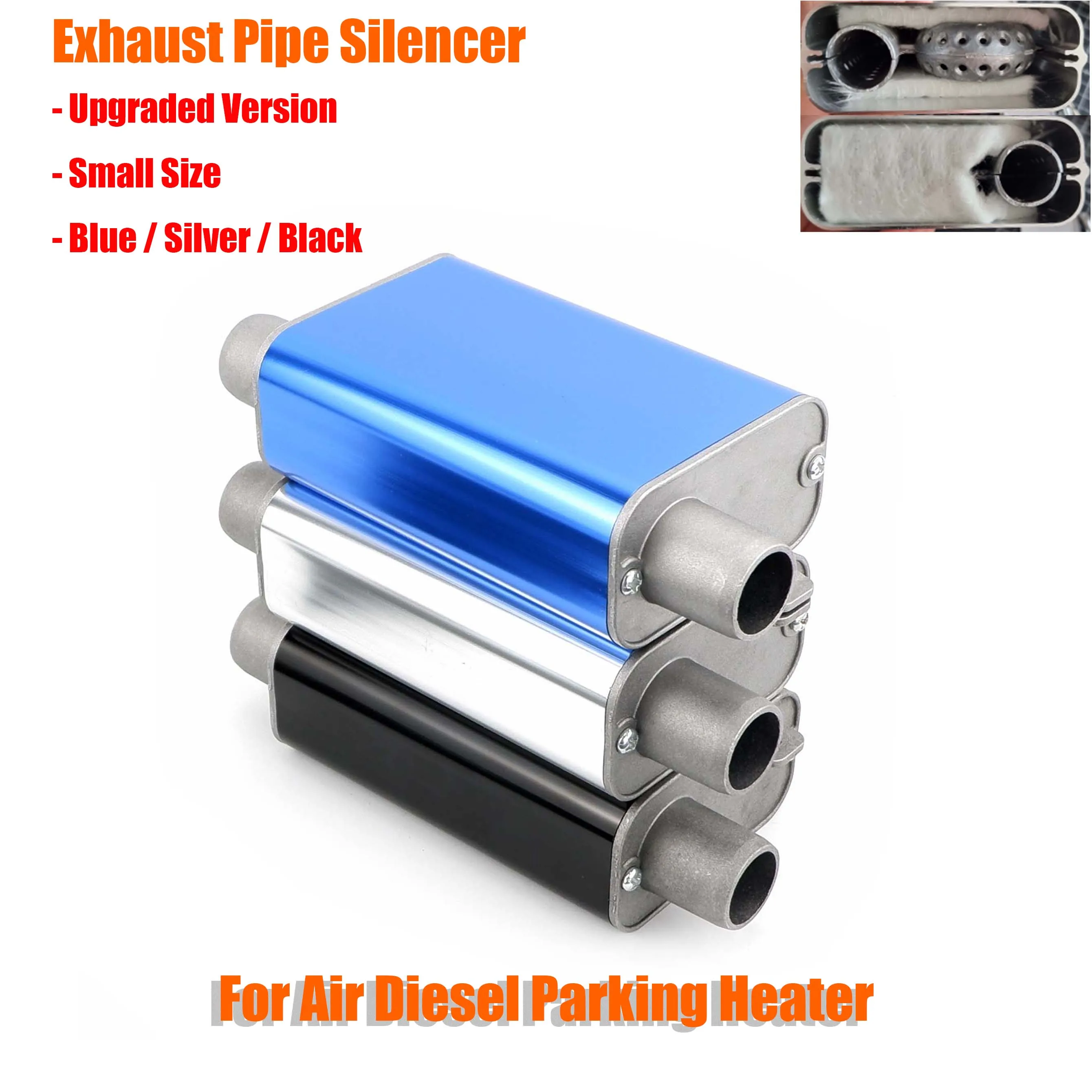 

24mm Muffler Silencer S Curved Air Diesel Parking Heater Exhaust Pipe Aluminum Alloy Small Size For Car Truck Camper VAN