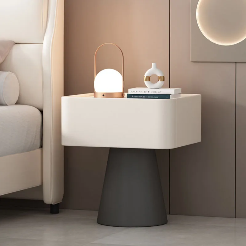 

Aesthetic White Nightstand Bedside Vanity Luxury Minimalist Nightstands Organizer Wooden Tables De Nuit Living Room Furniture