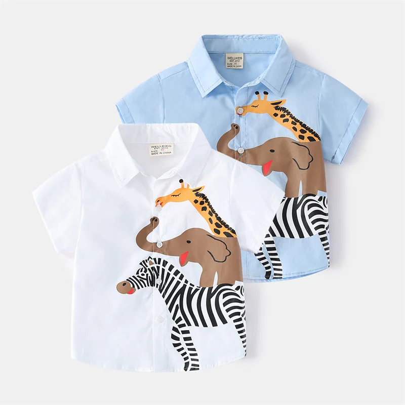 2022 Baby Boy Short Sleeve Shirts Toddler Cartoon Blouses Boy Thin Cotton Tees Tops Children Summer Clothes 2 3 4 5 6 Years
2022 Baby Boy Short Sleeve Shirts Toddler Cartoon Blouses Boy Thin Cotton Tees Tops Children Summer Clothes 2 3 4 5 6 Years