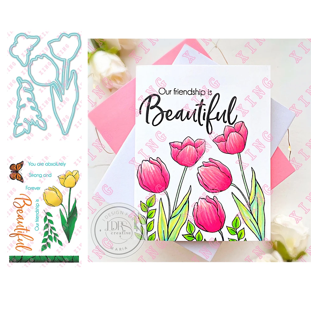 2022 Tulip Metal Cutting Dies Scrapbooking Diy Decoration Embossing Clear Silicone Stamps Craft Knife Blade Punch Reusable Mould
2022 Tulip Metal Cutting Dies Scrapbooking Diy Decoration Embossing Clear Silicone Stamps Craft Knife Blade Punch Reusable Mould