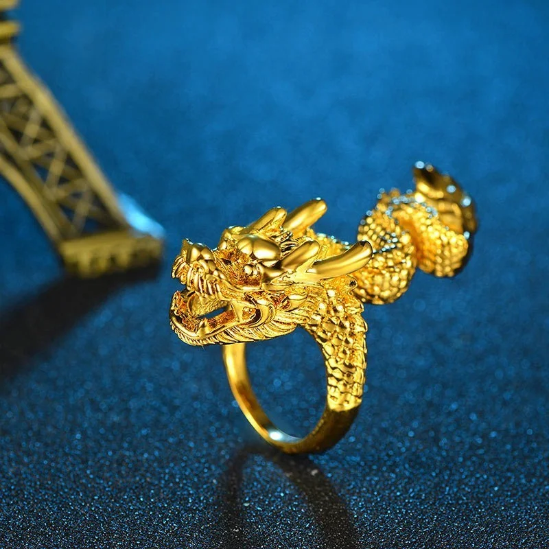 New Fashion Golden Domineering Dragon Opening Ring Men and Women Personality Popular Exquisite Gift Jewelry
New Fashion Golden Domineering Dragon Opening Ring Men and Women Personality Popular Exquisite Gift Jewelry