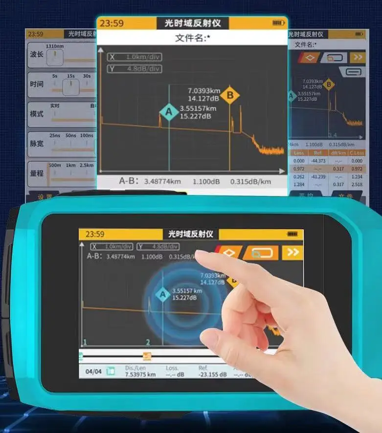 Mini OTDR Active Fiber 1550nm 20dB 60KM Optical Reflectometer Touch Screen OPM VFL OLS Tester Touch Screen Type-C FTTH
Mini OTDR Active Fiber 1550nm 20dB 60KM Optical Reflectometer Touch Screen OPM VFL OLS Tester Touch Screen Type-C FTTH