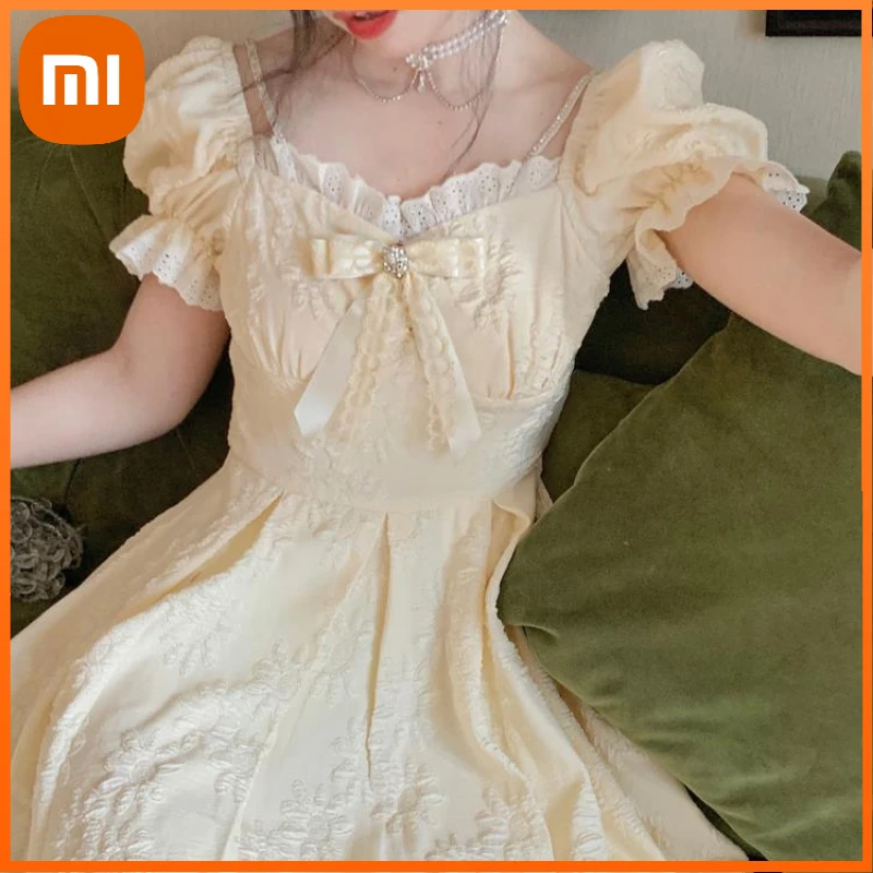 Xiaomi Vintage Kawaii Princess Fairy Dress Soft Mori Japanese Sweet Cute Puff Sleeve Lace Elegant Party Dresses Retro Summer
Xiaomi Vintage Kawaii Princess Fairy Dress Soft Mori Japanese Sweet Cute Puff Sleeve Lace Elegant Party Dresses Retro Summer