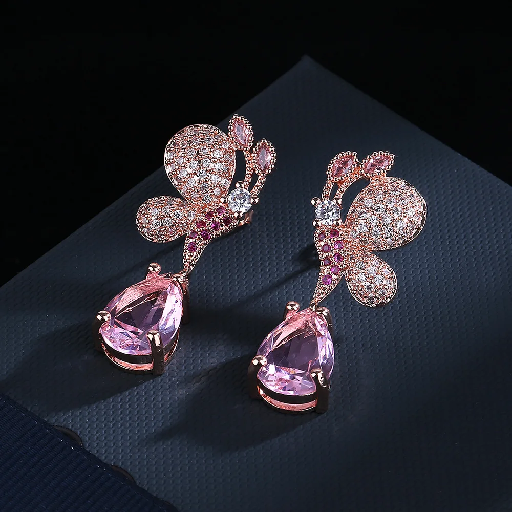 2022 NEW Cute Butterfly Long Earrings for Women S925 Silver Luxury Zircon Blue Pink Teardrop Wedding Engagement Gift Jewelry
2022 NEW Cute Butterfly Long Earrings for Women S925 Silver Luxury Zircon Blue Pink Teardrop Wedding Engagement Gift Jewelry