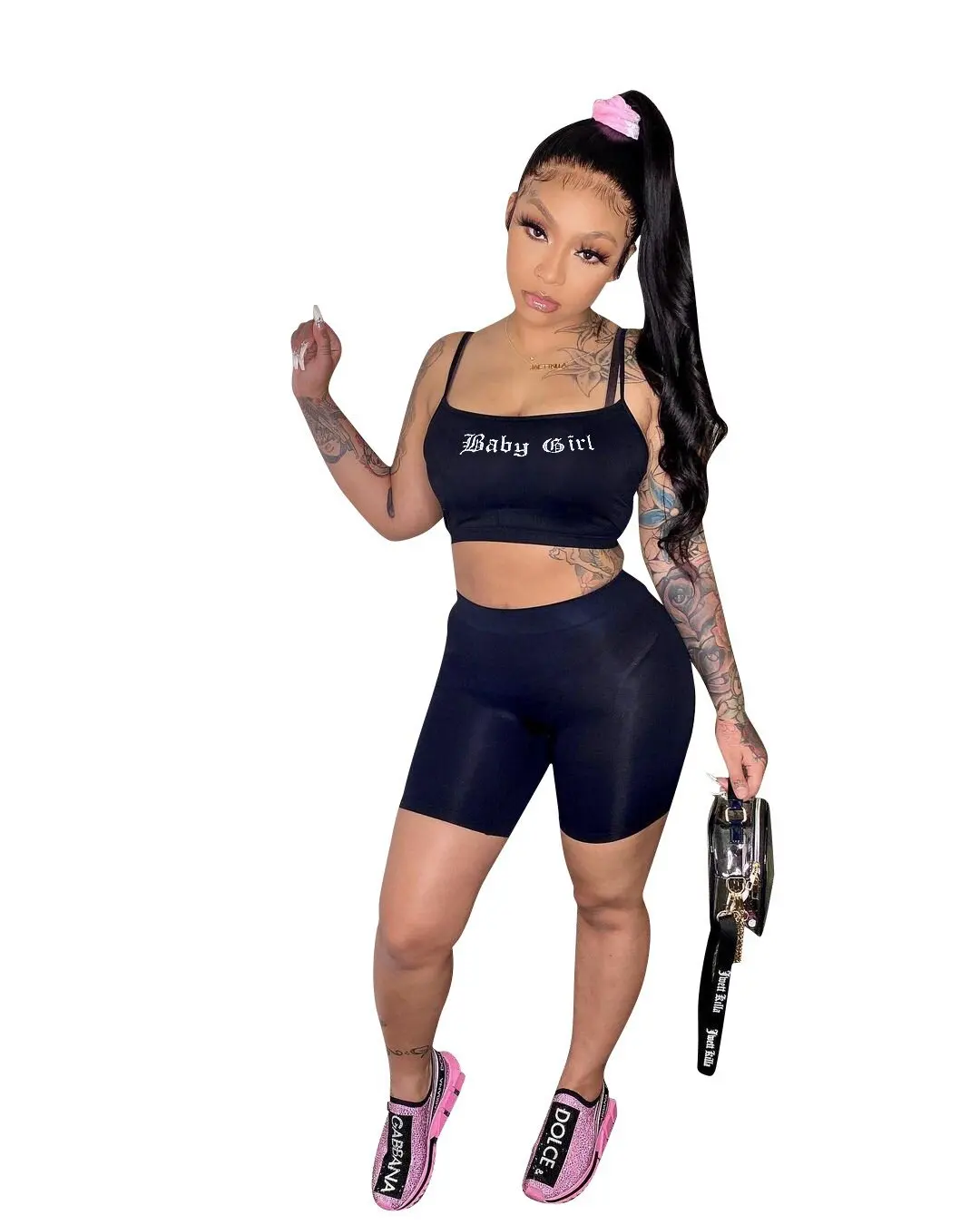 Cool Gril Letter Print Strap Tops With Shorts Women Outsaids Casual Shorts Suits 
Cool Gril Letter Print Strap Tops With Shorts Women Outsaids Casual Shorts Suits