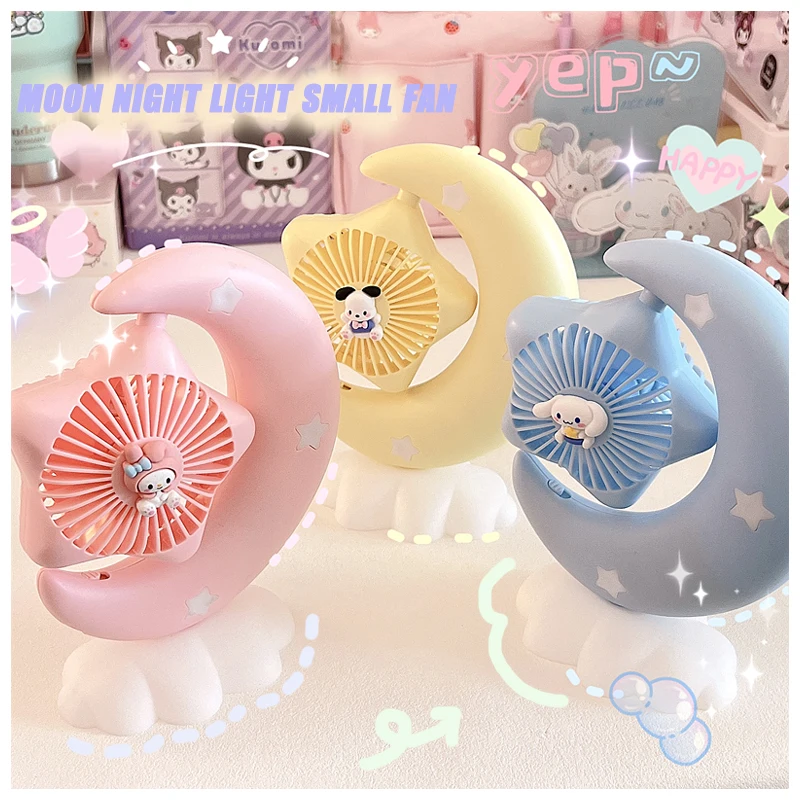 Sanrioed Kawaii Cartoon Summer Multi-function Moon Night Light Desktop Small Fan My Melody Cinnamoroll Anime Adjustable Fan Gift
Sanrioed Kawaii Cartoon Summer Multi-function Moon Night Light Desktop Small Fan My Melody Cinnamoroll Anime Adjustable Fan Gift