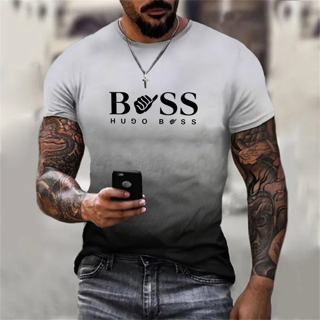 Summer Cool breathable men's T-shirt loose short sleeve O neck fashion gradient top 3D printed youth casual series men shirt top 
Summer Cool breathable men's T-shirt loose short sleeve O neck fashion gradient top 3D printed youth casual series men shirt top