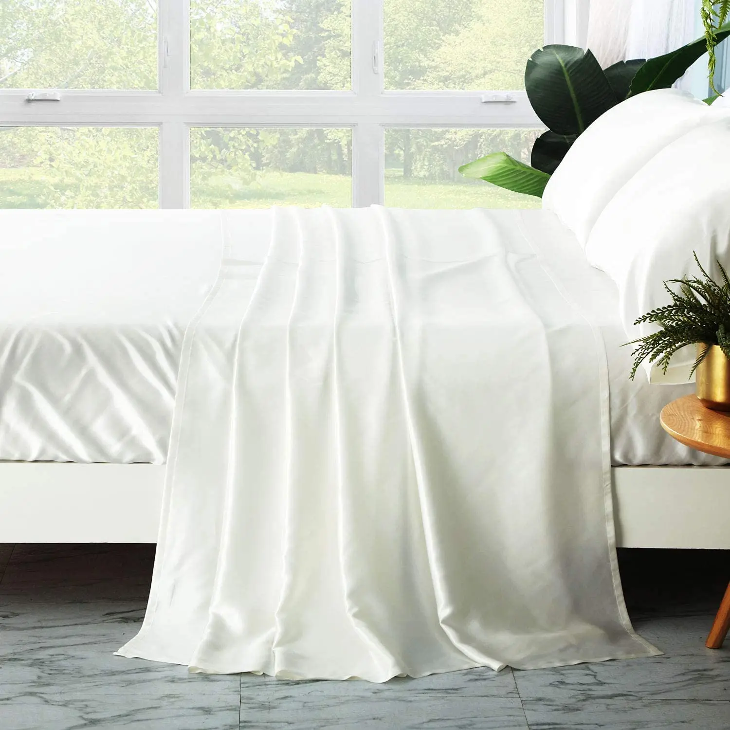 19 Momme Pure Mulberry 100% Silk 4Pcs Fitted And Flat Deep Sheet Pillowcases Set Bedding Sheets
19 Momme Pure Mulberry 100% Silk 4Pcs Fitted And Flat Deep Sheet Pillowcases Set Bedding Sheets