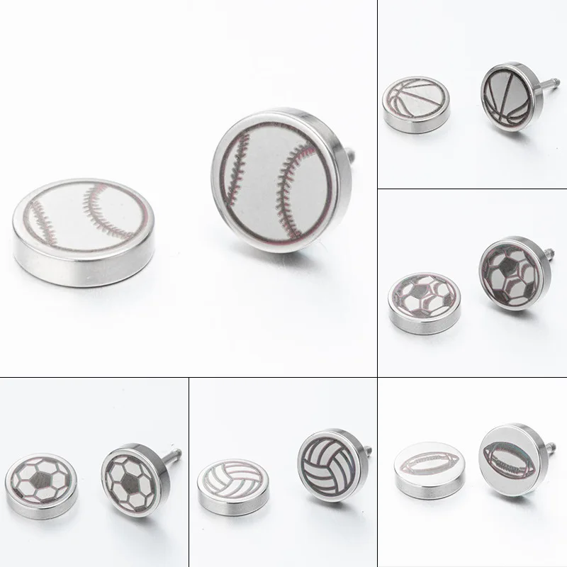 WANGAIYAO new fashion personality titanium steel sports series spiral stud INS men and women hip hop baseball soccer pattern ear
WANGAIYAO new fashion personality titanium steel sports series spiral stud INS men and women hip hop baseball soccer pattern ear