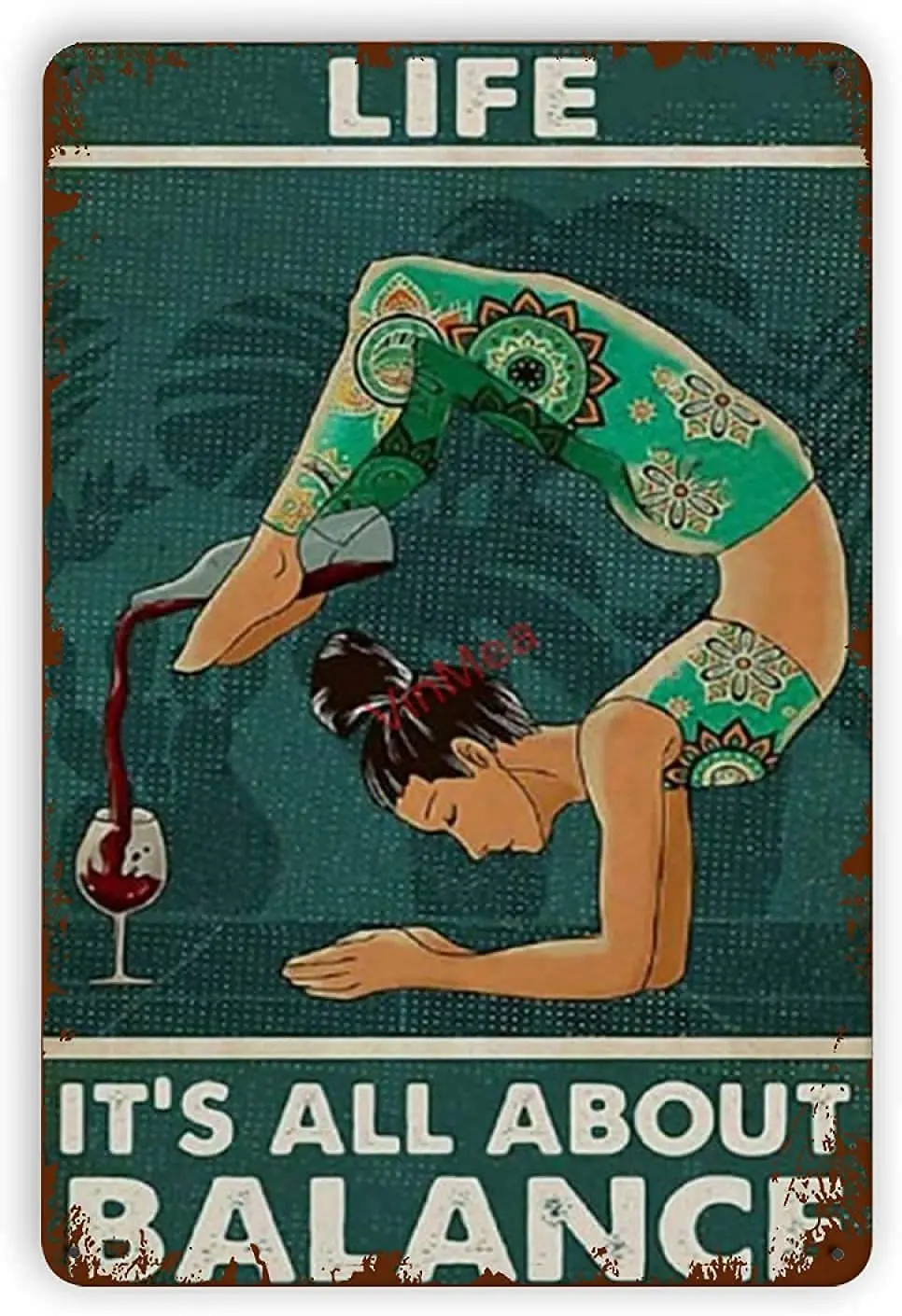 Yoga Wine Life It's All About Balance Retro Metal Tin Sign Vintage Sign for Home Coffee Wall Decor 8x12 Inch
Yoga Wine Life It's All About Balance Retro Metal Tin Sign Vintage Sign for Home Coffee Wall Decor 8x12 Inch