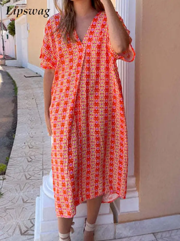 Элегантное женское вечернее платье с коротким рукавом в стиле бохо, модное повседневное длинное платье-пуловер с ромбовидным принтом, женс...
Элегантное женское вечернее платье с коротким рукавом в стиле бохо, модное повседневное длинное платье-пуловер с ромбовидным принтом, женс...