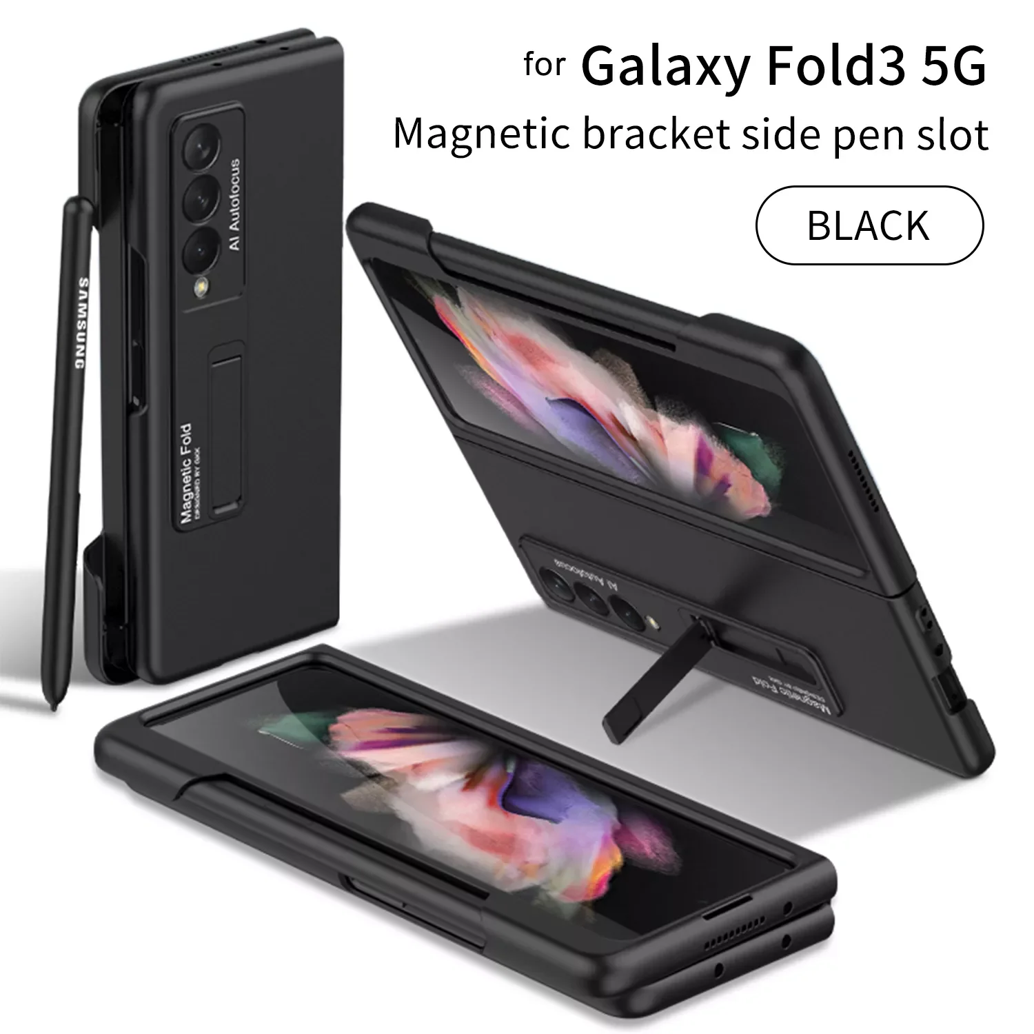 Thin Phone Case Pen Holder Bracket Armor Fold3 Protective Cover for Samsung Galaxy Z Fold 3 5G Cases Side Slot for S Pen
Thin Phone Case Pen Holder Bracket Armor Fold3 Protective Cover for Samsung Galaxy Z Fold 3 5G Cases Side Slot for S Pen