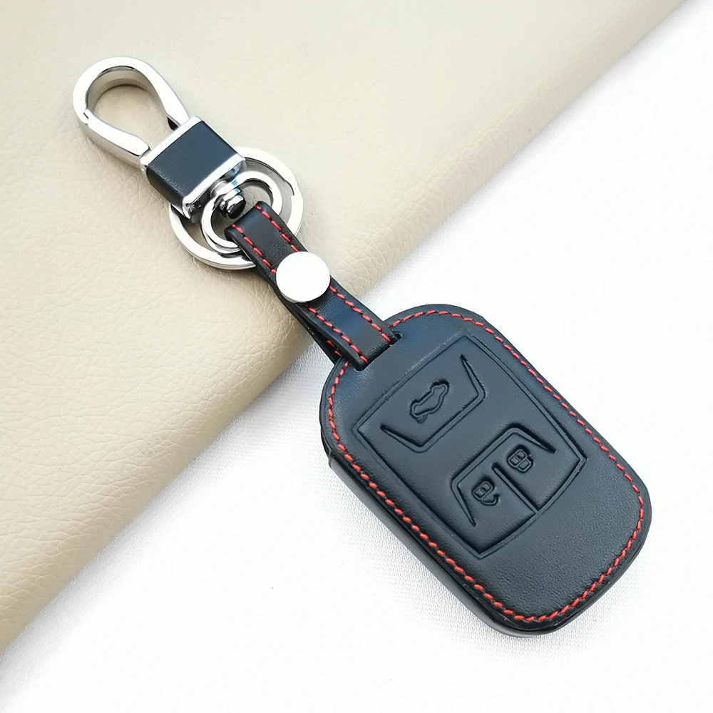 

Износостойкий кожаный чехол для автомобильного ключа для Chery Tiggo 2 3x Arrizo 4 5txs 5 Pro Gx 5x EQ7 7 8 Pro Exeed 2019 2020 2021
