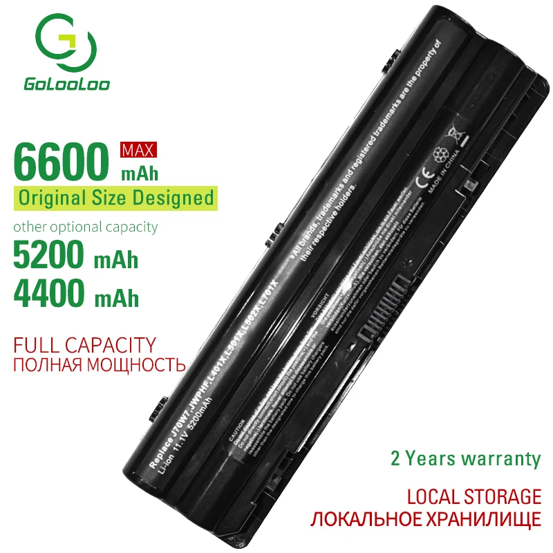 

Golooloo 6 cells laptop battery for Dell XPS 14 15 17 L401x L501x L502x L701x L701x 3D L702x JWPHF R795X J70W7 WHXY3 312-1123