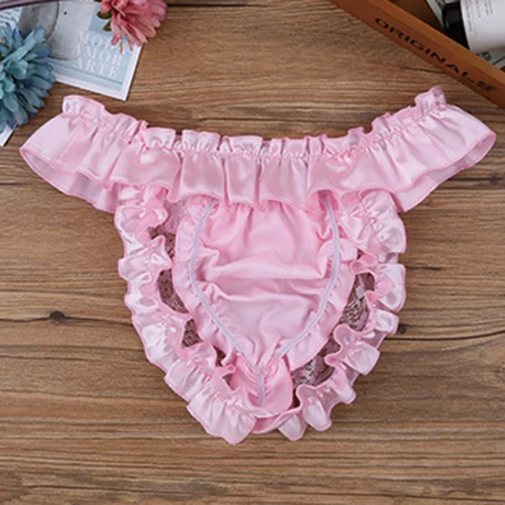 Sissy Floral Panties With Bowknot Men Open Butt Brief Lace Sexy Underwear Satin Underpants Gay Open Back Jockstrap Exotic Brief
Sissy Floral Panties With Bowknot Men Open Butt Brief Lace Sexy Underwear Satin Underpants Gay Open Back Jockstrap Exotic Brief