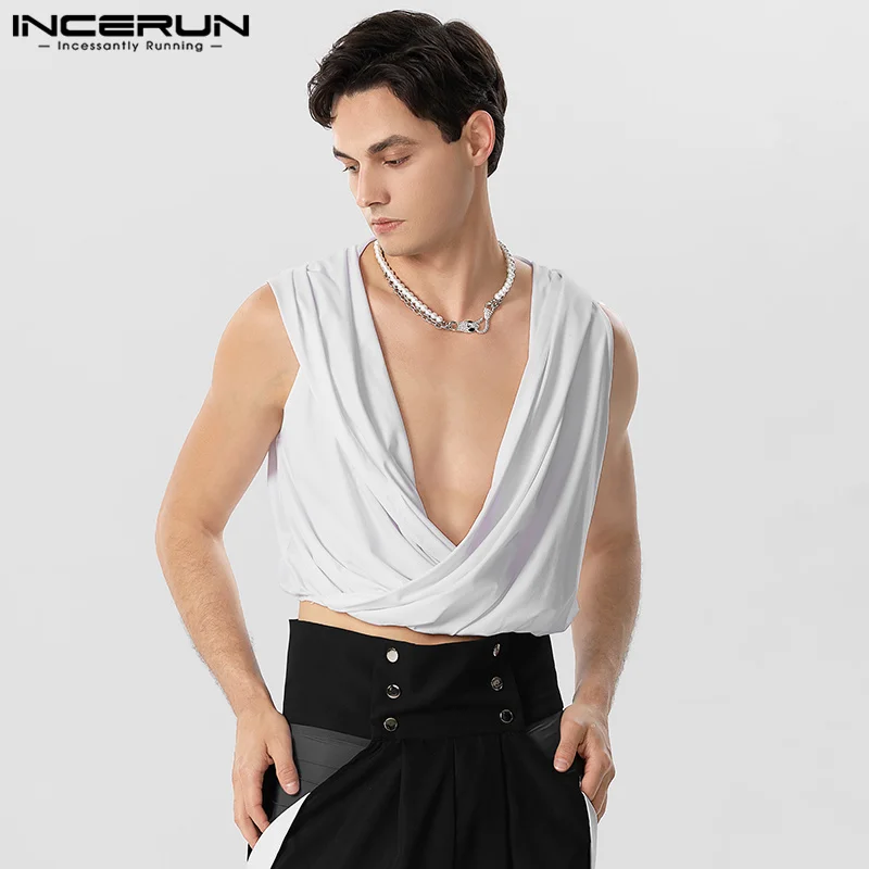 INCERUN Men Tank Tops Solid Color V Neck Sleeveless Hooded Irregular Vests Streetwear 2023 Summer Sexy Casual Crop Tops S-5XL
INCERUN Men Tank Tops Solid Color V Neck Sleeveless Hooded Irregular Vests Streetwear 2023 Summer Sexy Casual Crop Tops S-5XL