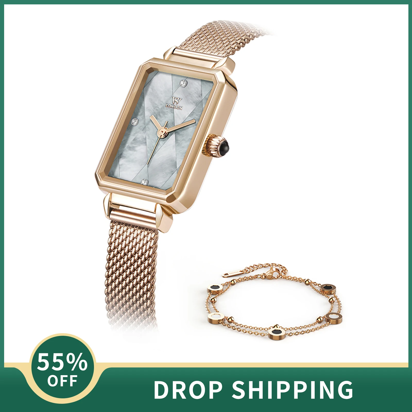WS Women Quartz Watches Rectangle Waterproof Ladies Bracelet Fashion Relojes Mujer Watches for Gifts Accessories
WS Women Quartz Watches Rectangle Waterproof Ladies Bracelet Fashion Relojes Mujer Watches for Gifts Accessories