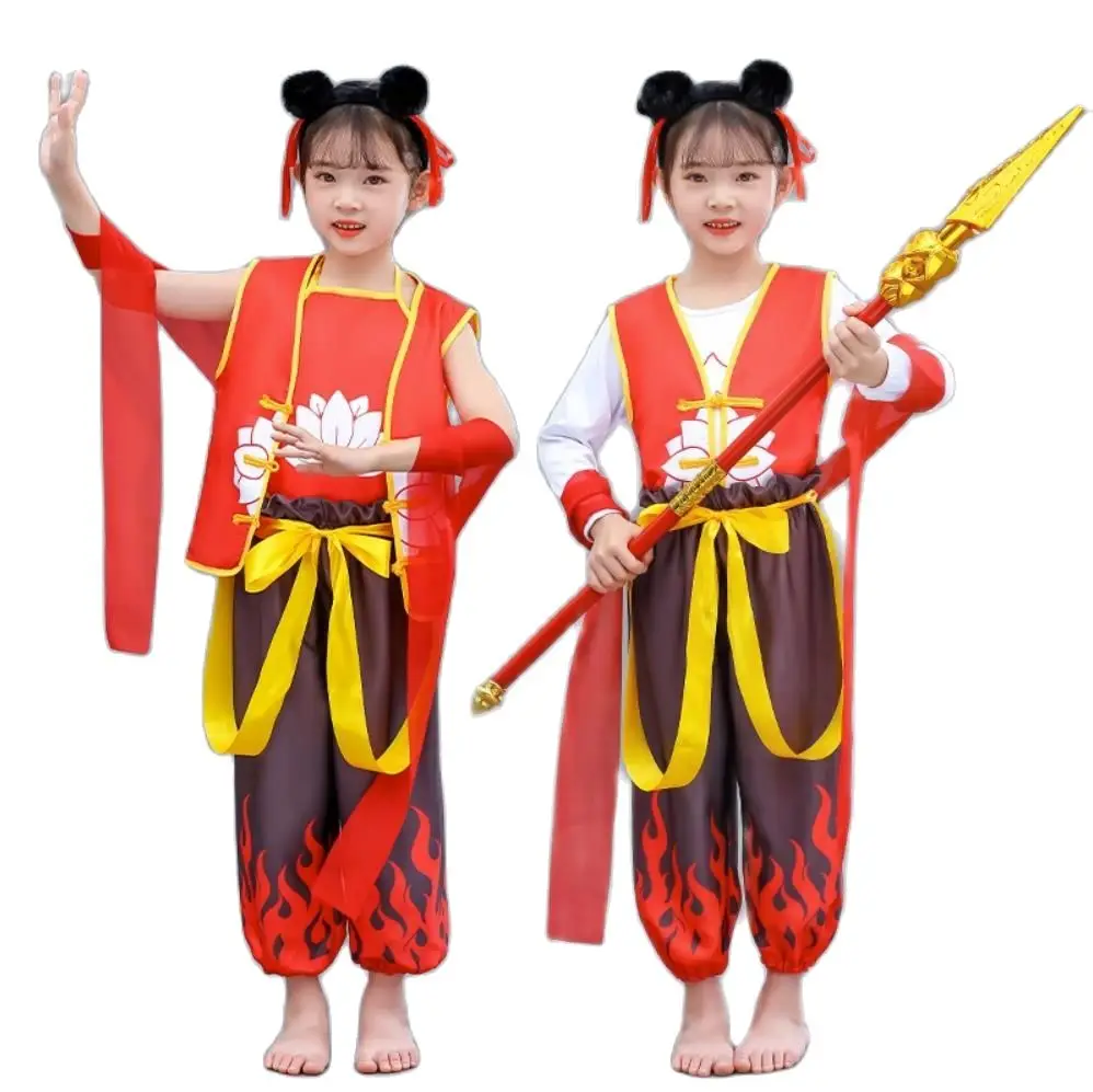 

Nezha Cosplay Costumes For Kids Kindergarten Dance Clothes Halloween Cosplay Festival Dance Costumes Carnival Game China TV Role