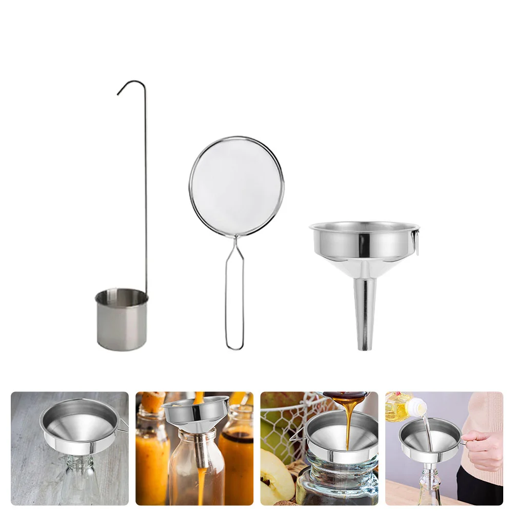 Metal Flask Food Filter Strainer Multi- 10X8X8CM Metal Funnel Strainer Set Silver Large Funnel Funnel Oil Ladle
Metal Flask Food Filter Strainer Multi- 10X8X8CM Metal Funnel Strainer Set Silver Large Funnel Funnel Oil Ladle