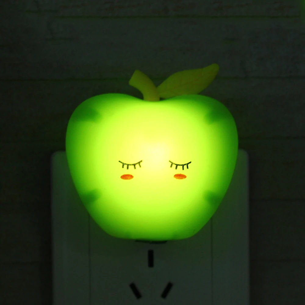 Light Sensor Control Night Light Mini 220V Lovely Green Apple Bedroom lamp For Baby Gift Romantic Night Lights
Light Sensor Control Night Light Mini 220V Lovely Green Apple Bedroom lamp For Baby Gift Romantic Night Lights