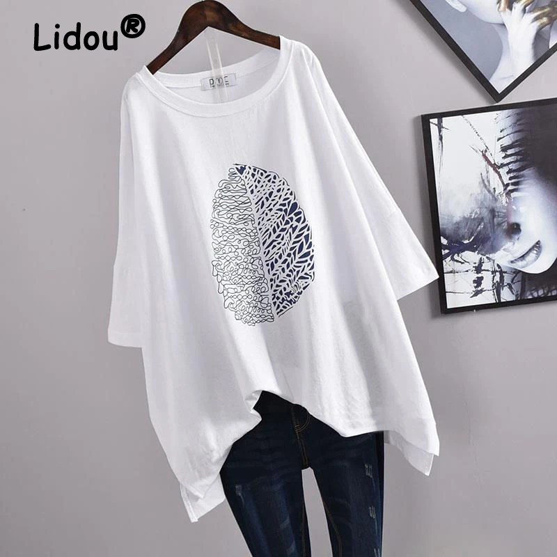 2022 Spring Summer New Half-sleeved Loose Leaf Pattern Harajuku Style T-shirt O Neck Women's Korean Preppy Style Casual Tops
2022 Spring Summer New Half-sleeved Loose Leaf Pattern Harajuku Style T-shirt O Neck Women's Korean Preppy Style Casual Tops