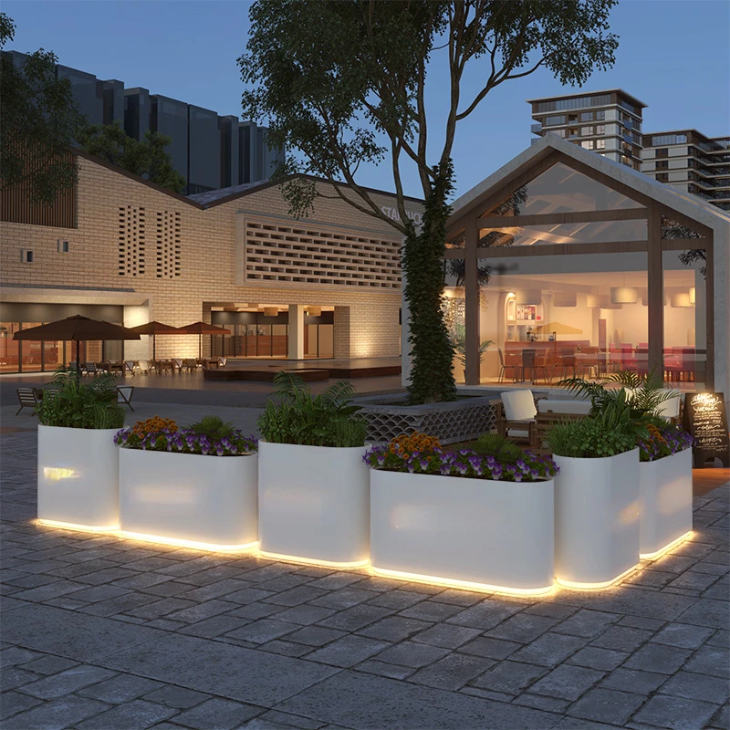 Outdoor Flower Box Light-Emitting Planting Box Stainless Steel Outer Swing Planter Combination
Outdoor Flower Box Light-Emitting Planting Box Stainless Steel Outer Swing Planter Combination